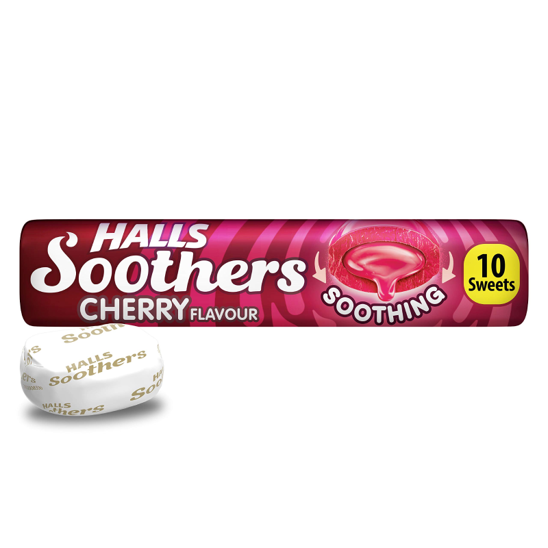 Halls Soothers Cherry Medicated Sweets 45g