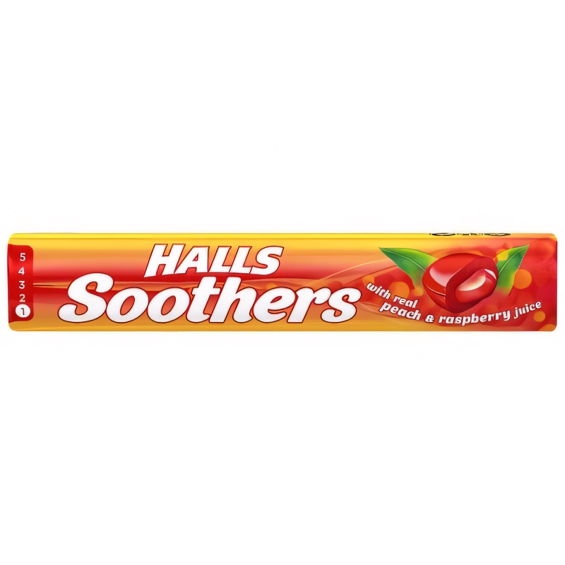 Halls Soothers Peach & Raspberry Juice Medicated Sweets
