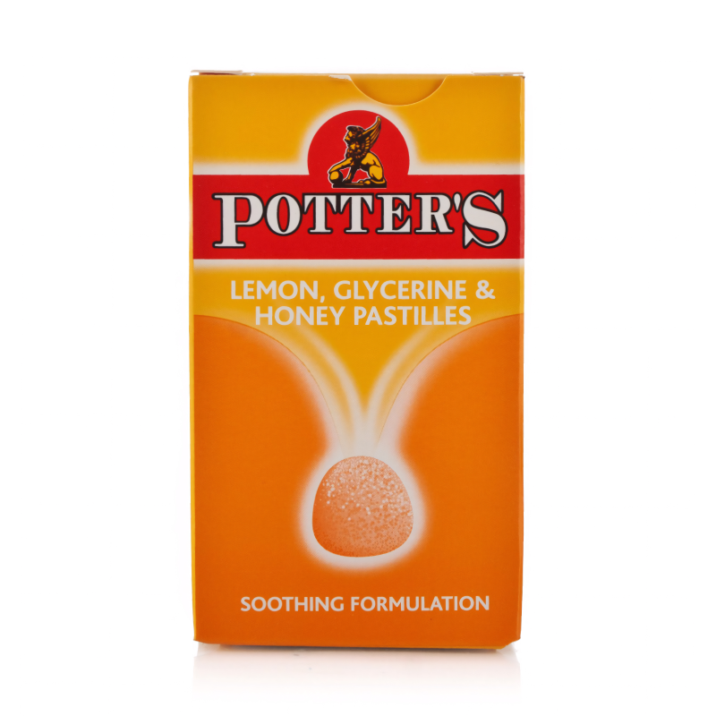 Potters Lemon Glycerin & Honey Pastilles 45g