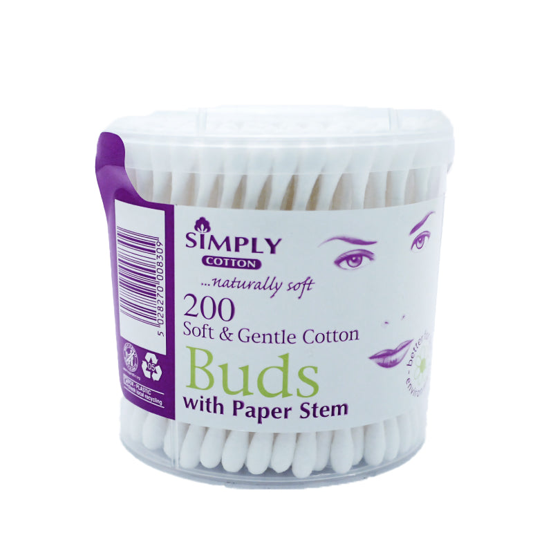 Simply Gentle Cotton Buds Paper Stem