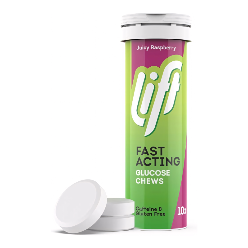 Lift Fast-Acting Glucose Chewable Energy Tablets Rasberry