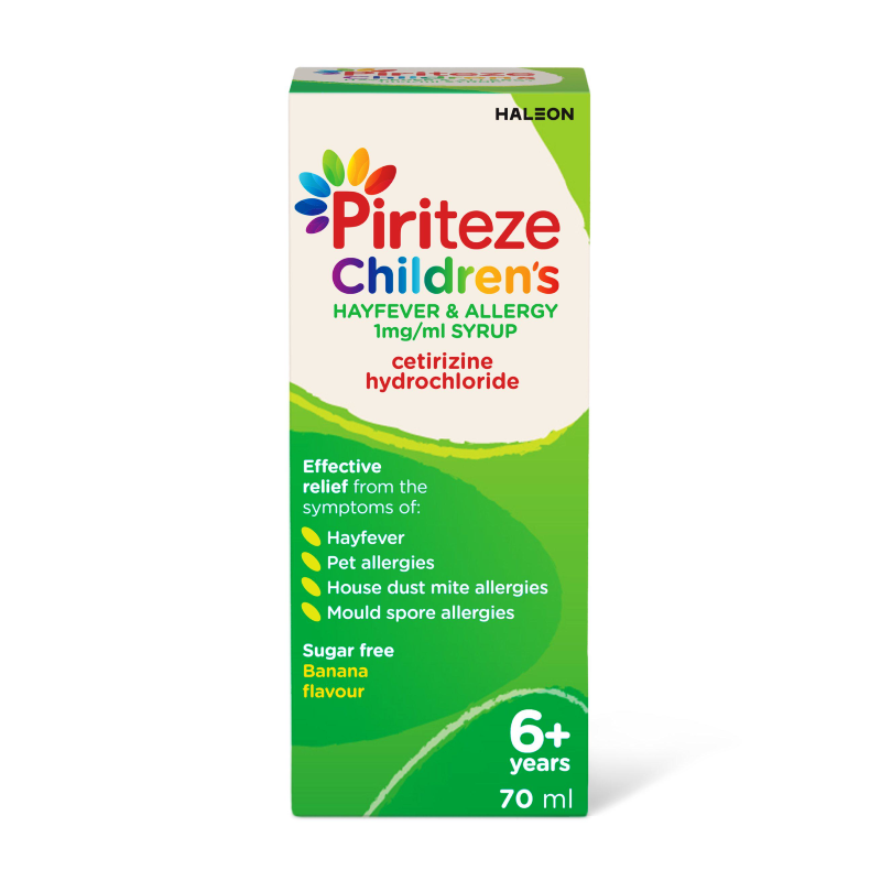 Piriteze Children's Hayfever & Allergy Relief 6+ Syrup 70ml