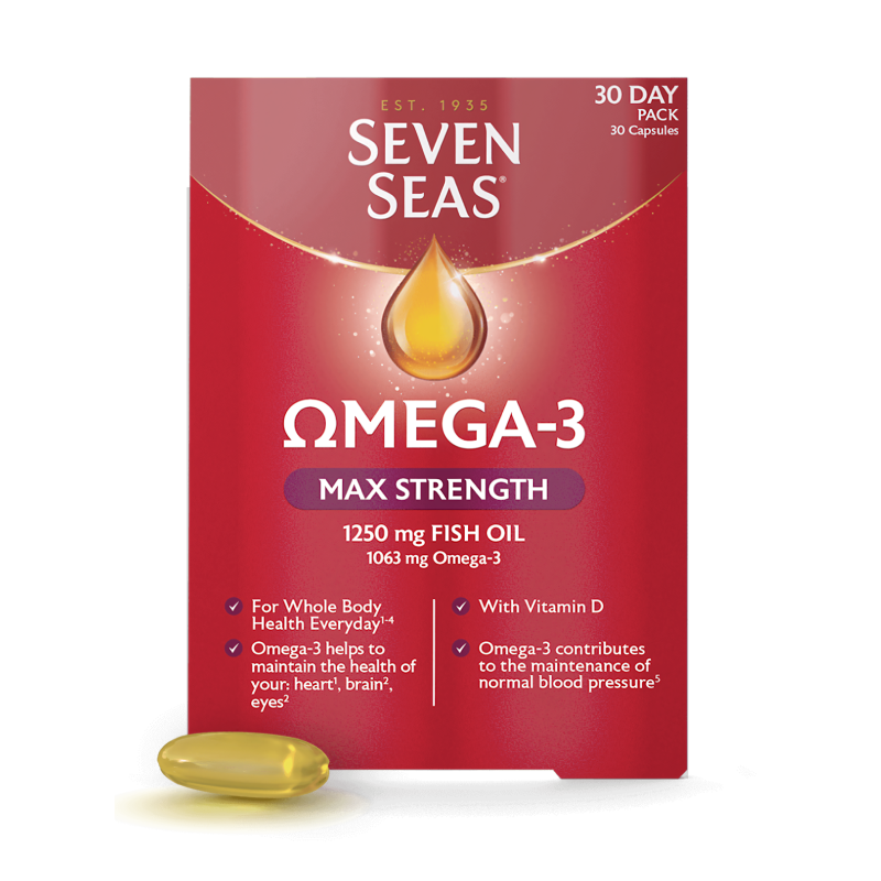 Seven Seas Omega-3 Max Strength Fish Oil Capsules
