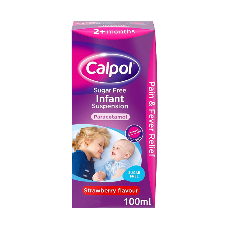 Calpol Infant Suspension Paracetamol Sugar Free Strawberry