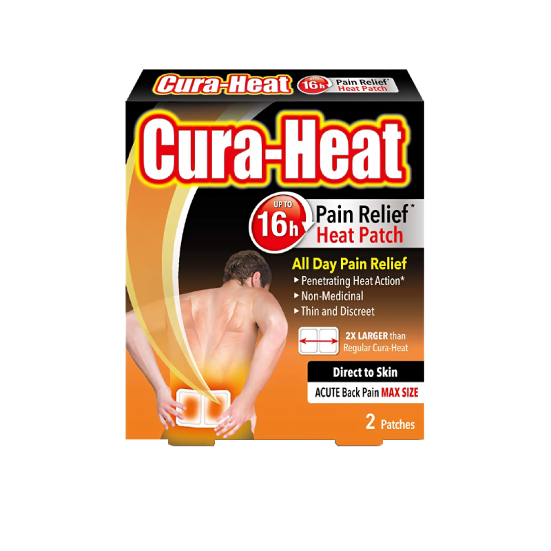 Cura-Heat Back Pain Relief Patches Max Size